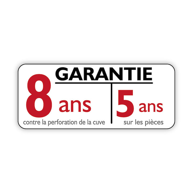 Chauffe-eau 40 gallons - Giants Cascade - INSTALLATION INCLUSE - Garantie 8 ans fuites Chauffe-eau 40 gallons - Giants Cascade - INSTALLATION INCLUSE - Garantie 8 ans fuites