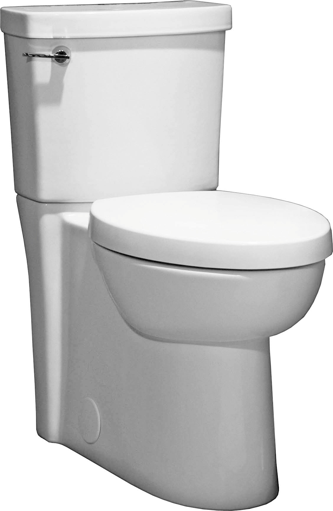 STUDIO two-piece toilet with rounded front in white with concealed trap STUDIO two-piece toilet with rounded front in white with concealed trap