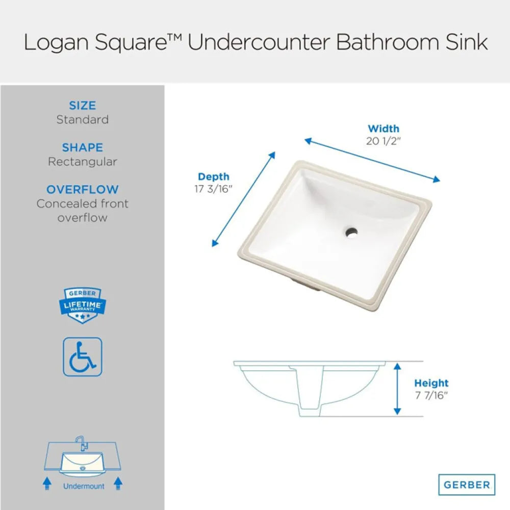 Clearance - GERBER Logan Square Undermount Sink Clearance - GERBER Logan Square Undermount Sink