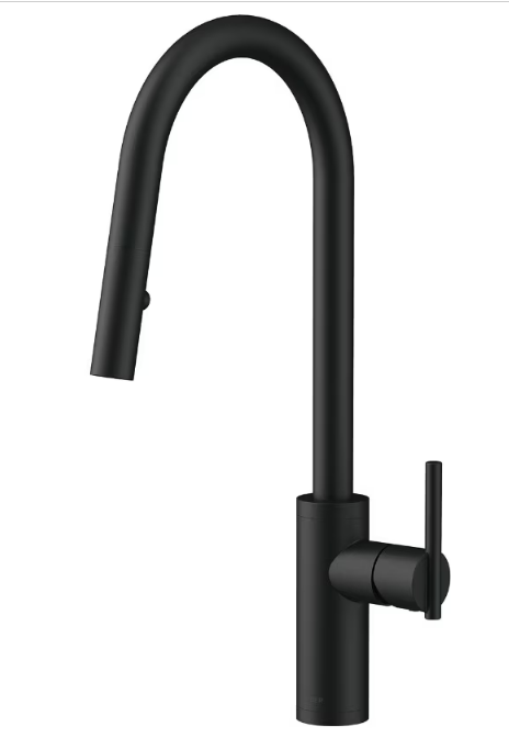 Promo : Robinet de cuisine GERBER Parma Café - Noir Satiné - rétractable bec pivotant monotrou - 2 jets - ADA