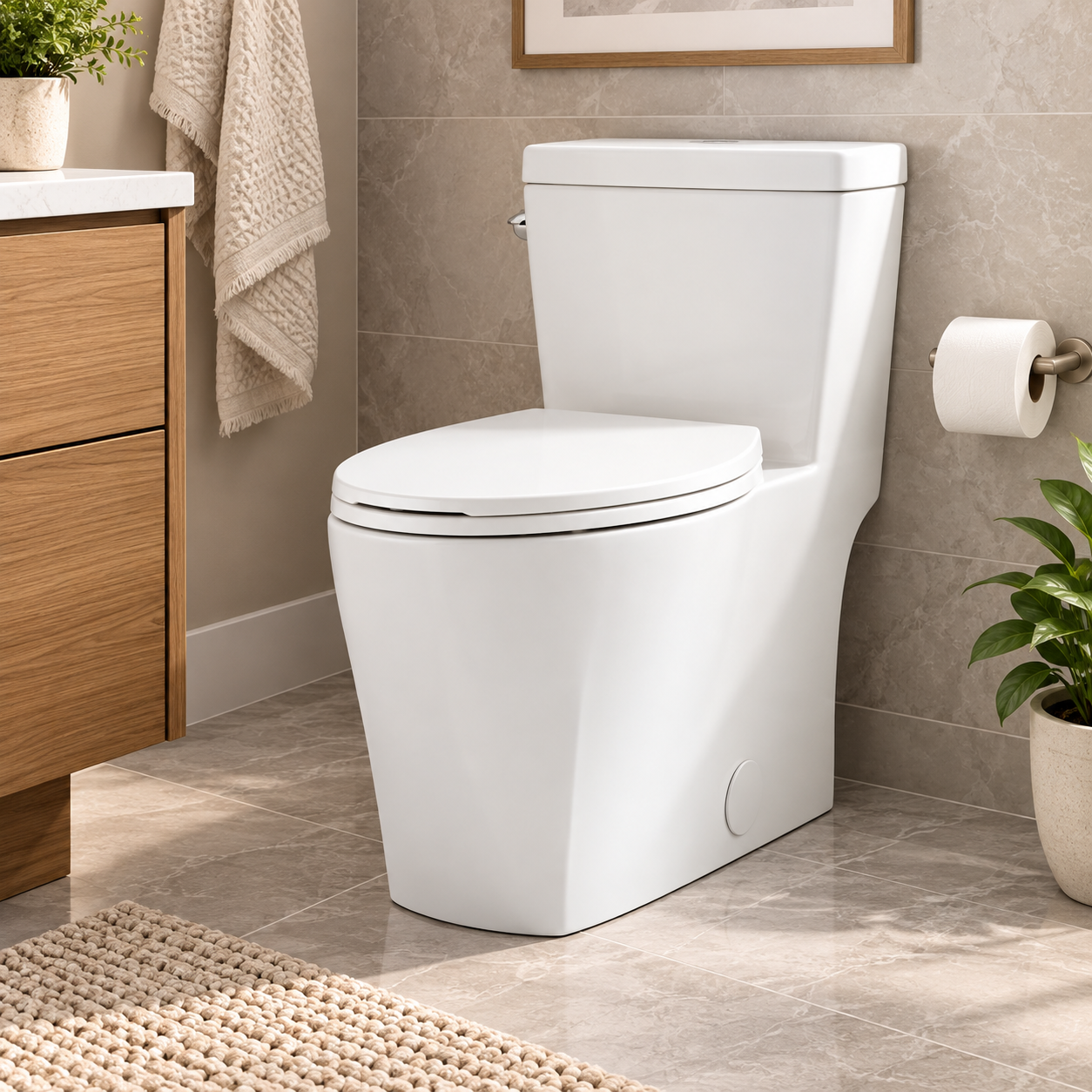 Gerber Lemora Elongated High-Efficiency ADA One-Piece Toilet
